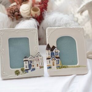 Charming Ceramic Photo Frame Set San Francisco Homes Otagiri